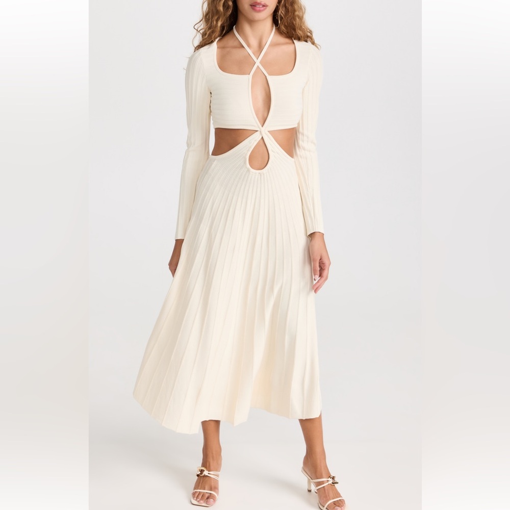 Cult Gaia Cream Midi Dress